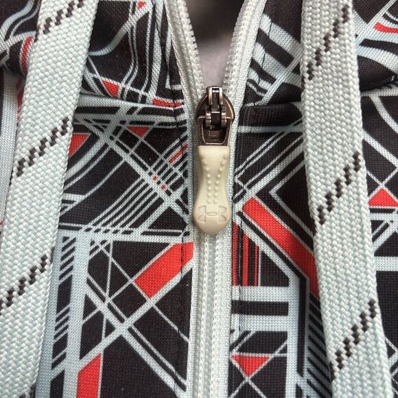 Under Armour Hoodie Men Medium Teal Geometric Sweater - Picture 5 of 10